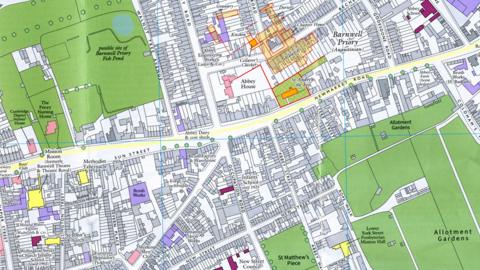 Newmarket Road map extract