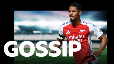 William Saliba and the gossip logo