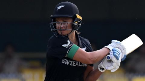 New Zealand's Suzie Bates plays a shot