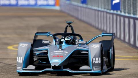 A Formula E car