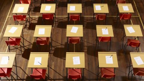 An empty exam hall