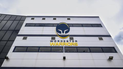 General view of Worcester Warriors logo at Sixways Stadium