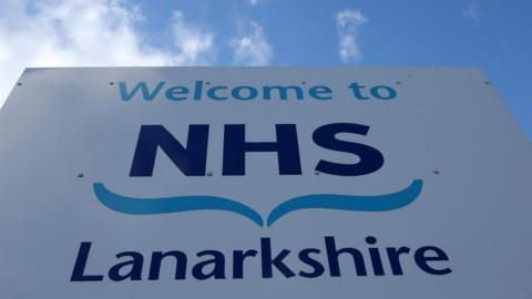 NHS Lanarkshire sign