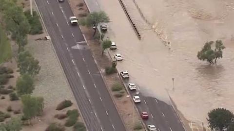 Flooded road in Phoenix