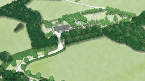Artist illustration of the Northop planned site