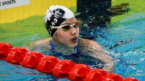 Yu Zidi competes in China's national championships