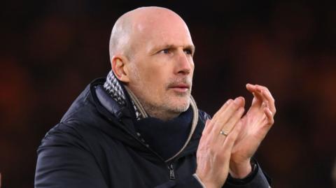 Philippe Clement applauds Norwich fans