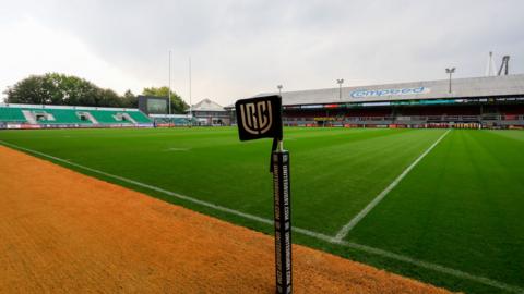 A general view of Rodney Parade, Newport