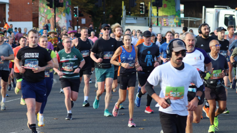 Runners taking part in the Leicester's half marathon and 10km races on Sunday 26 October 2025.