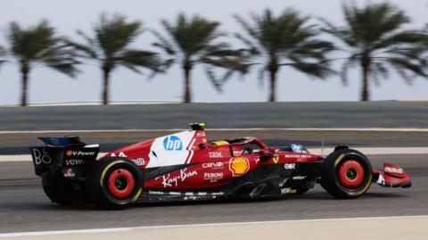 Lewis Hamilton on track for Ferrari 