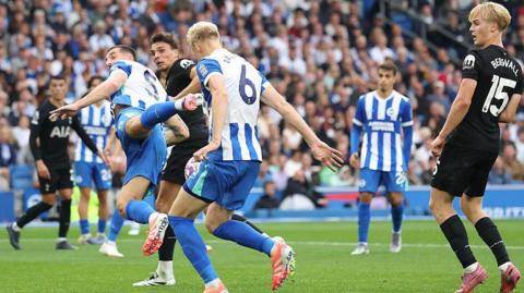 Brighton concede a late own goal against Tottenham