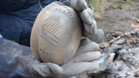 Put after firing in a kiln