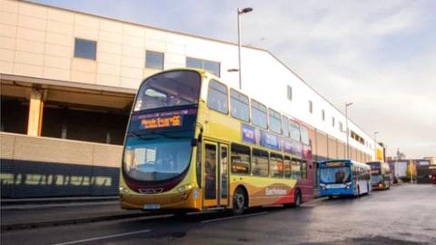 Bus at bus station