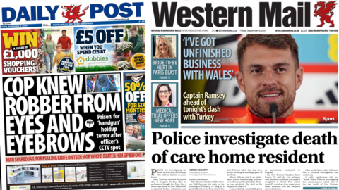 Front pages of Daily Post and Western Mail