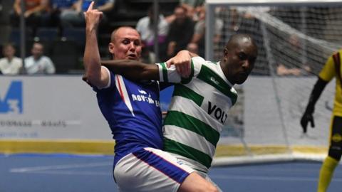 Rangers' Kenny Miller and Celtic's Carlton Cole