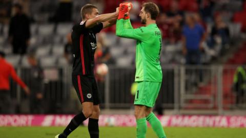 Eintracht Frankfurt celebrate