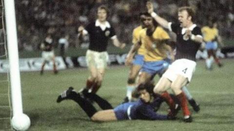 Billy Gilmour almost scores for Scotland against Brazil