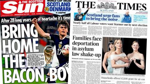 Scottish Sun and Times front pages