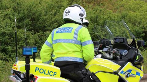 Essex roads policing officer on  a motorbike