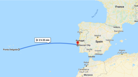 Google map of Azores