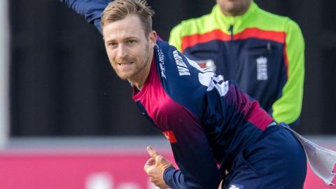 Graeme White bowling for Northants