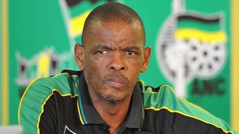 Free State Premier Ace Magashule attends a press conference to mark the upcoming 100th anniversary of the African National Congress (ANC) on January 4, 2012 in Bloemfontein, South Africa