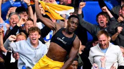 Danny Welbeck celebrates a goal