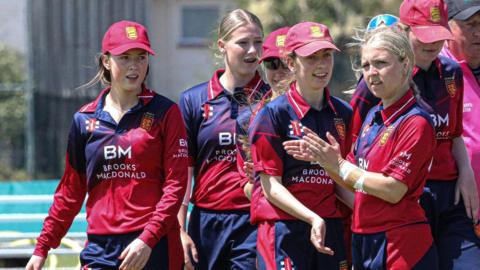 Jersey celebrate a wicket