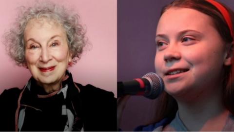 Margaret Atwood and Greta Thunberg