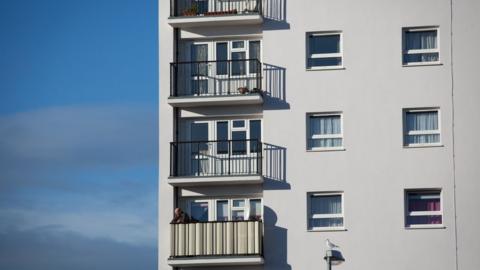 Council flats on a housing estate in Bristol