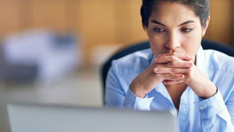 woman at computer