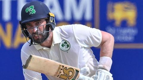 Ireland skipper Andrew Balbirnie was denied a first Test century after being dismissed for 95 in Galle