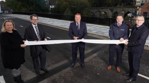 Councillors open the new bridge