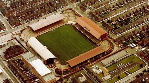 An aerial of the stadium