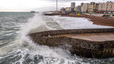 Waves in Brighton.