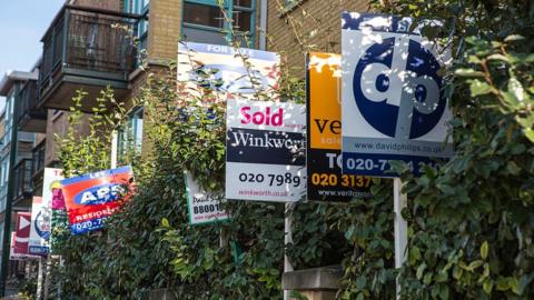 For Sale signs in Camden, London