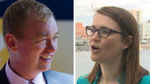 Tim Farron and Kirsty Williams