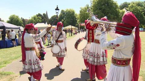 Performers at Southampton's Mela