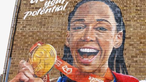 Mural of Katarina Johnson-Thompson