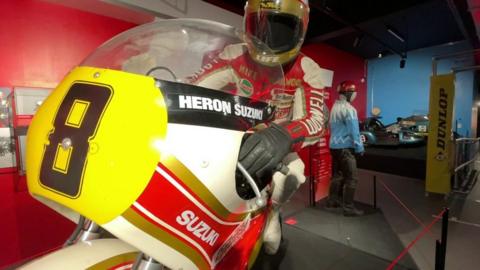 Mike Hailwood's motorcycle on display