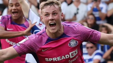 Dan Ballard celebrates scoring for Sunderland