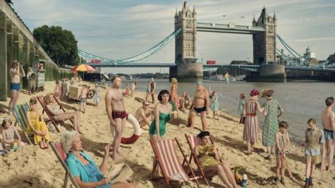 'Bathers at Tower Bridge' by Julia Fullerton-Batten