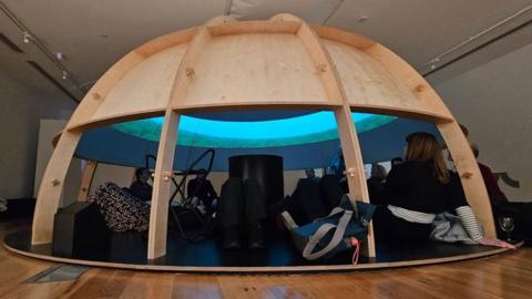 The Soundscapes will be projected inside a purpose-built hemispherical dome