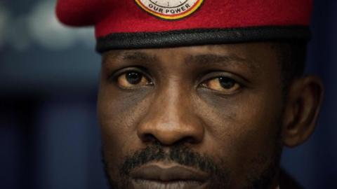 Ugandan politician Robert Kyagulanyi, better known as pop star Bobi Wine, gives a press conference on September 6, 2018 in Washington,DC for the first time after being treated for beatings he allegedly received from security officers after his arrest last month in Uganda.