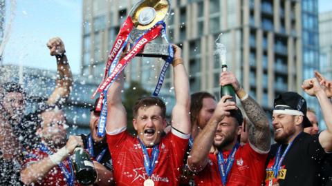 Toronto Wolfpack celebrate