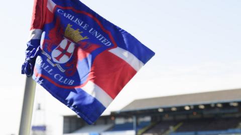 A corner flag at Carlisle United's Brunton Park