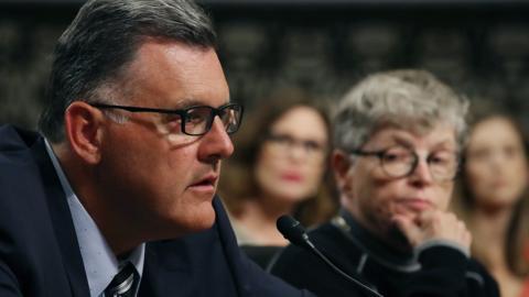 Steve Penny testifies at a Senate committee hearing on preventing abuse in Olympic and amateur athletics, 5 June 2018