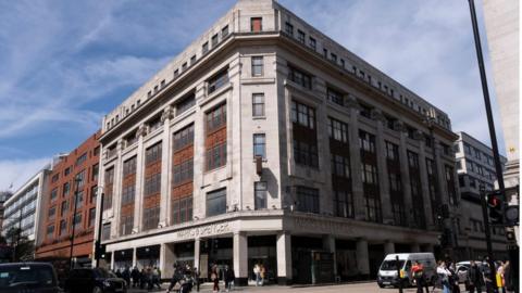 An exterior view of the Art Deco M&S store on Oxford Street