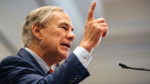 Image shows Texas Governor Greg Abbott