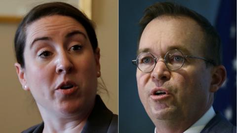 Leandra English and Mick Mulvaney